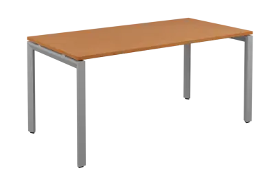 SEK-U - 16 stůl kancelářský, kovová podnož stříbrná, deska 25 mm, široký 1600 mm, buk royal